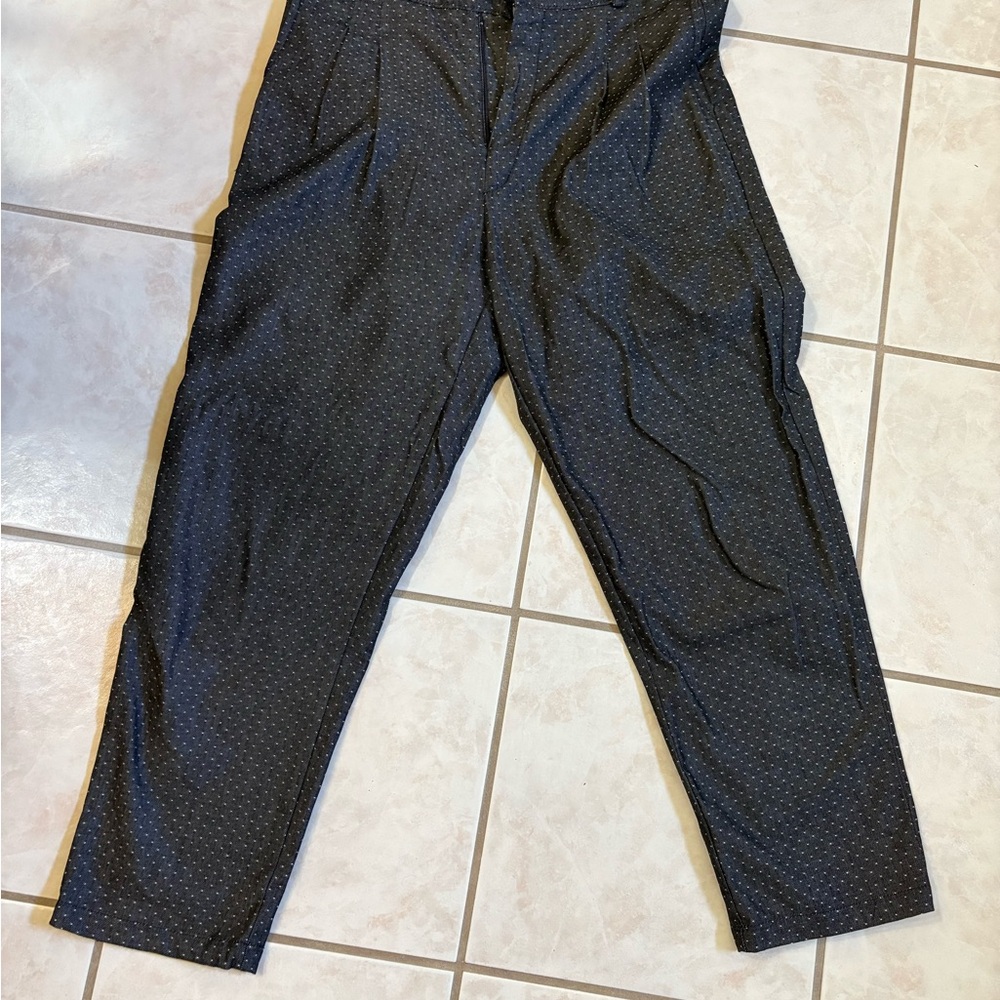 Women's Charcoal Polka Dot Dress Pants